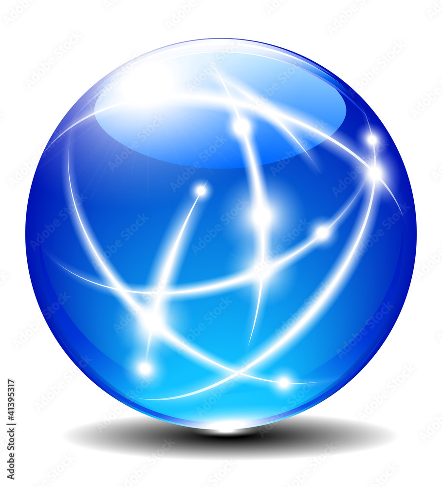 Sphere, Ball illustration with Communication lines Sphere, Ball illustration with Communication lines