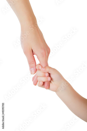 Father giving hand to a child