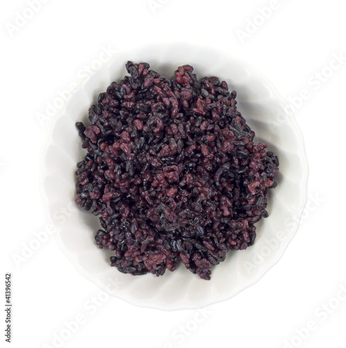 Bowl of black pearl rice