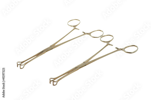 Surgical instruments (babcock tissue forceps) isolated