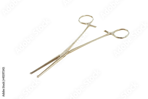 Surgical instrument - straight Kocher haemostat - isolated