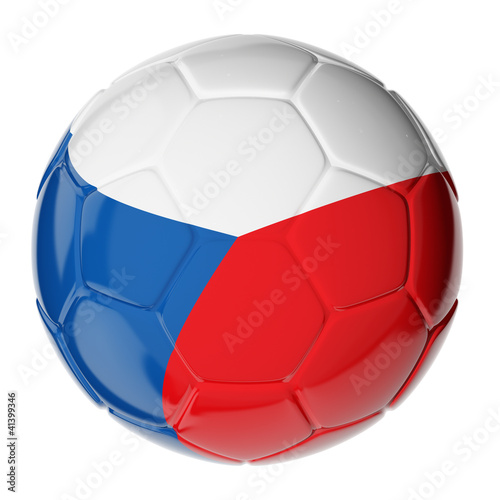 Soccer ball. Flag of Czech republic