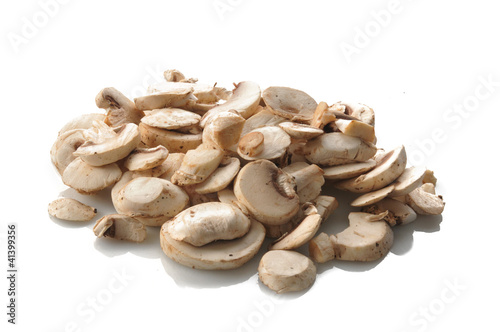 Sliced mushrooms