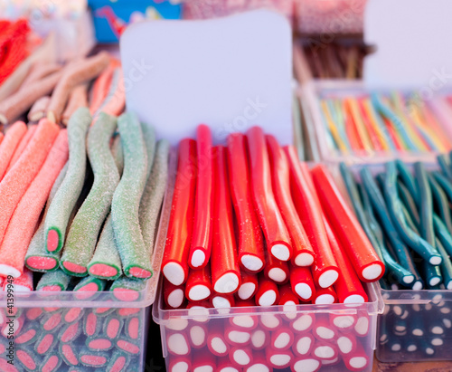 Candy jelly sweetd colorful stripes selective focus photo