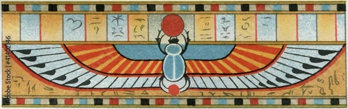 Fotografie, Obraz Ancient Egyptian Ornament sarcophagus