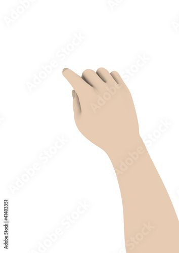 Eine zeigende Hand
