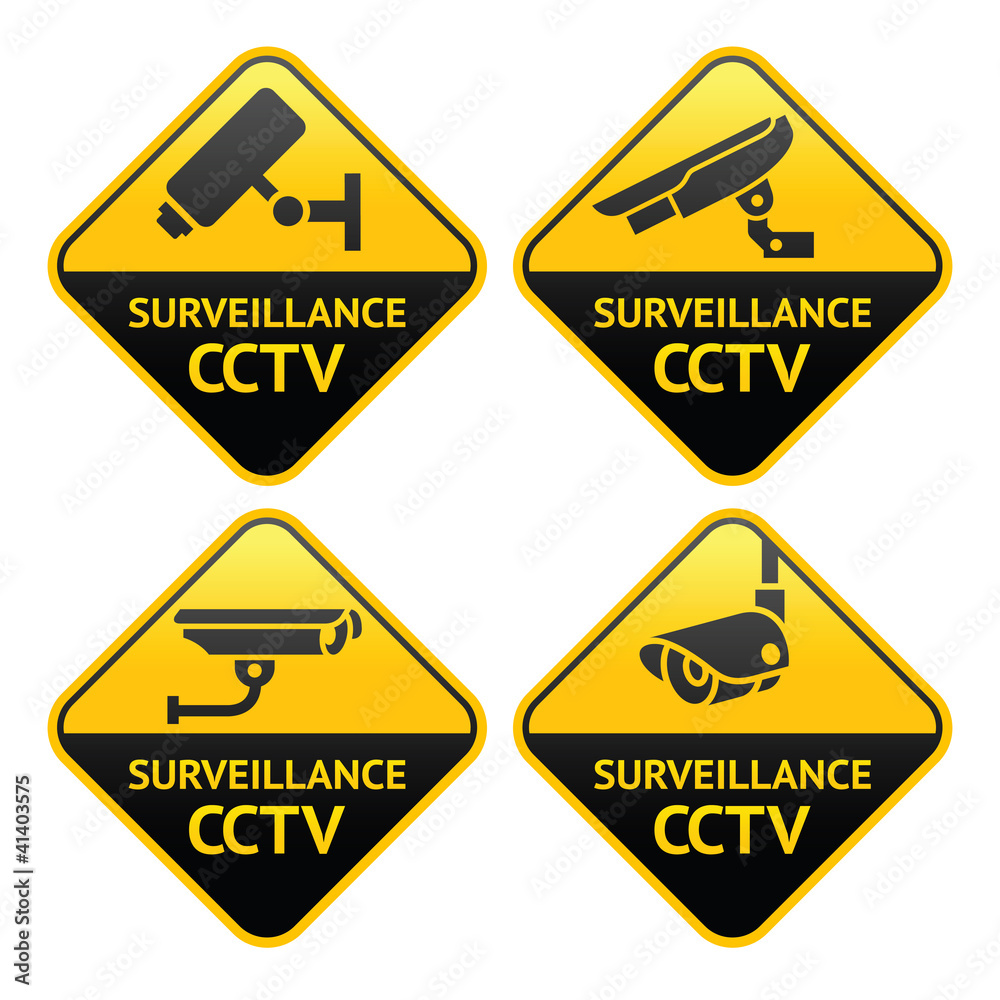 Security camera pictogram, video surveillance Security camera pictogram, video surveillance