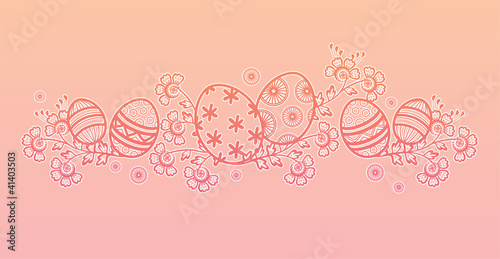 A vector Easter decorative design for a horizontal layout