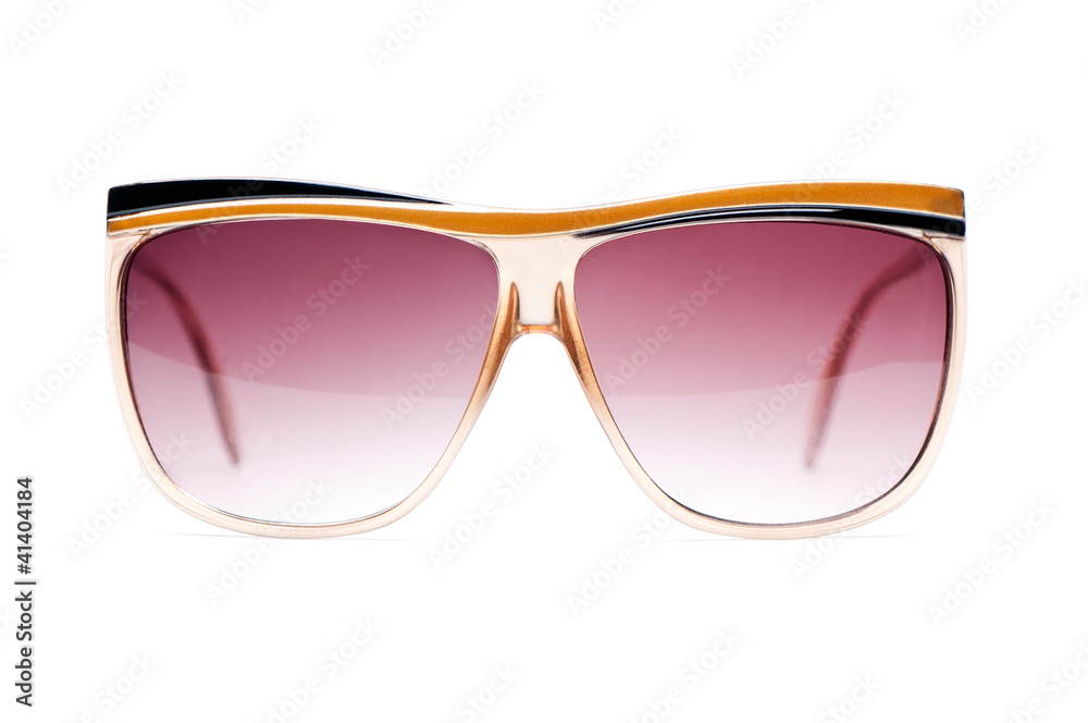 elegant nerd Glasses with white background with clipping path
