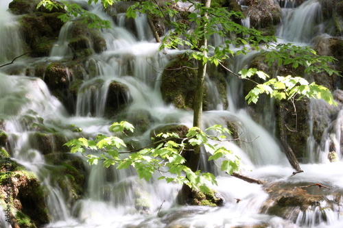 beautifull waterfall during the spring