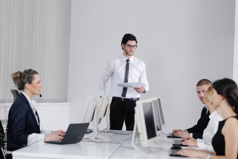 business people group working in customer and helpdesk office business people group working in customer and helpdesk office