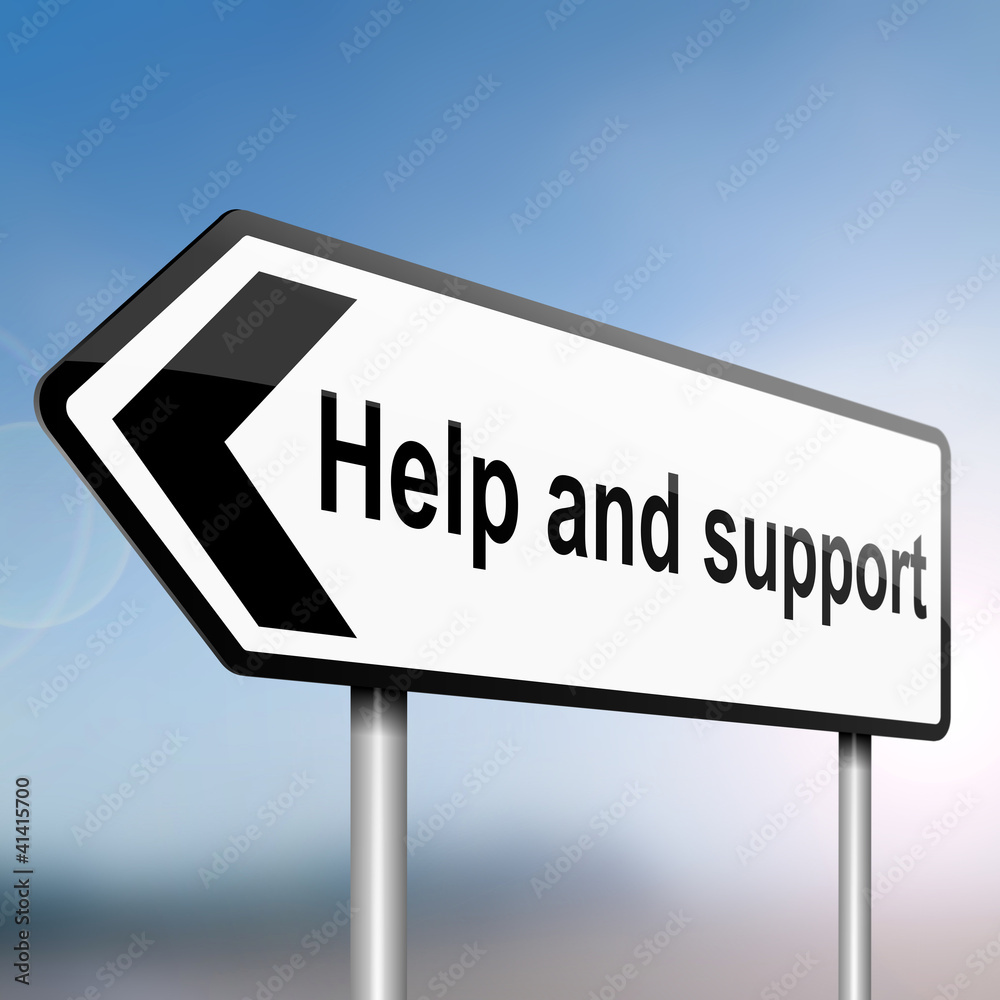 Help and support. Help and support.
