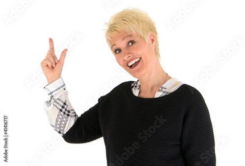 Frau hat einen Einfall