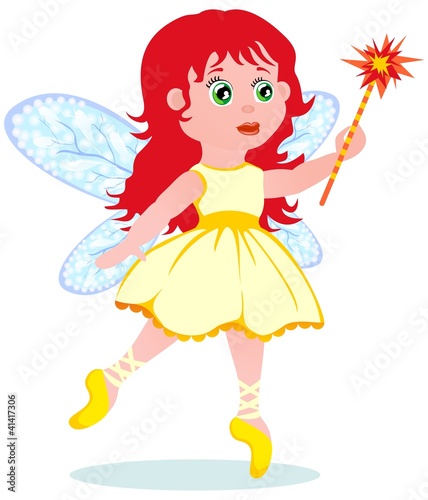 The small fairy on a white background