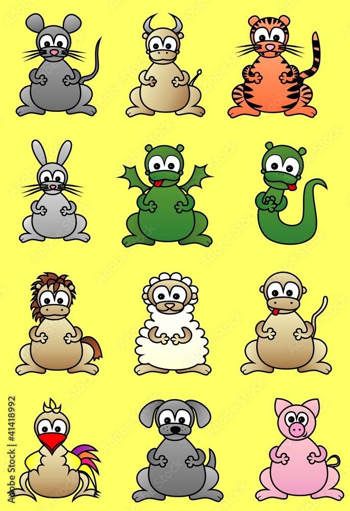 Animals - symbols of the Chinese horoscope