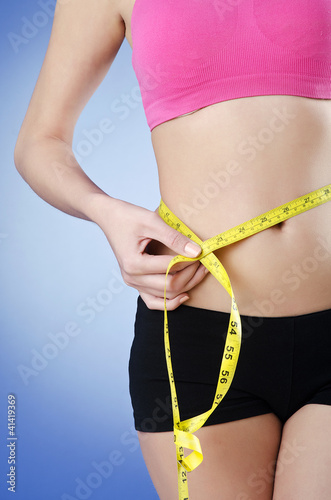 Young lady in dieting concept