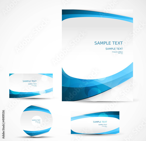 abstract new style template blue art vector