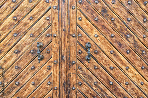 Close-up of old doors, Italy
