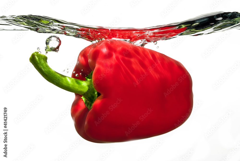 red pepper splash - obrazy, fototapety, plakaty 