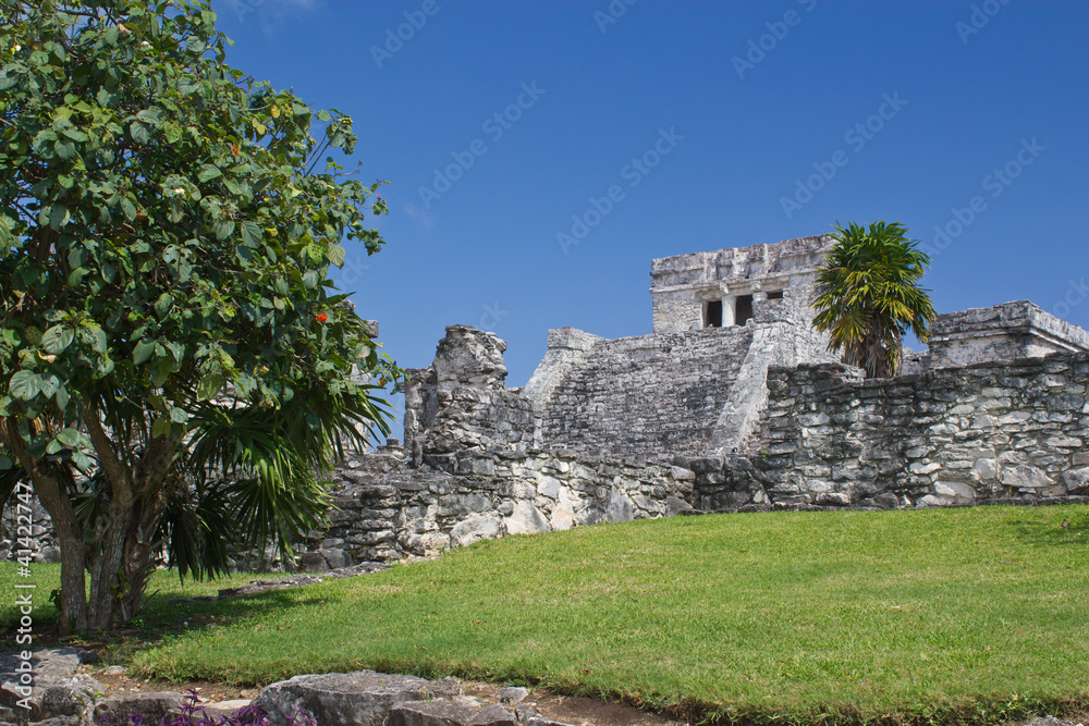Famous archaeological ruins of Tulum in Mexico