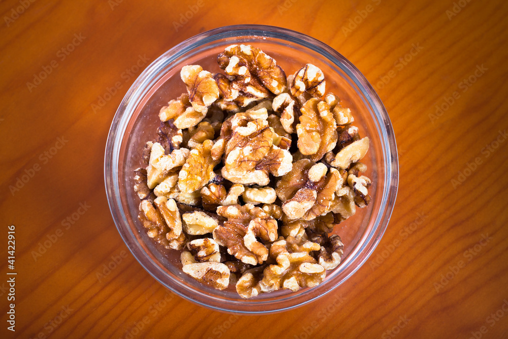 Bowl with walnuts Bowl with walnuts
