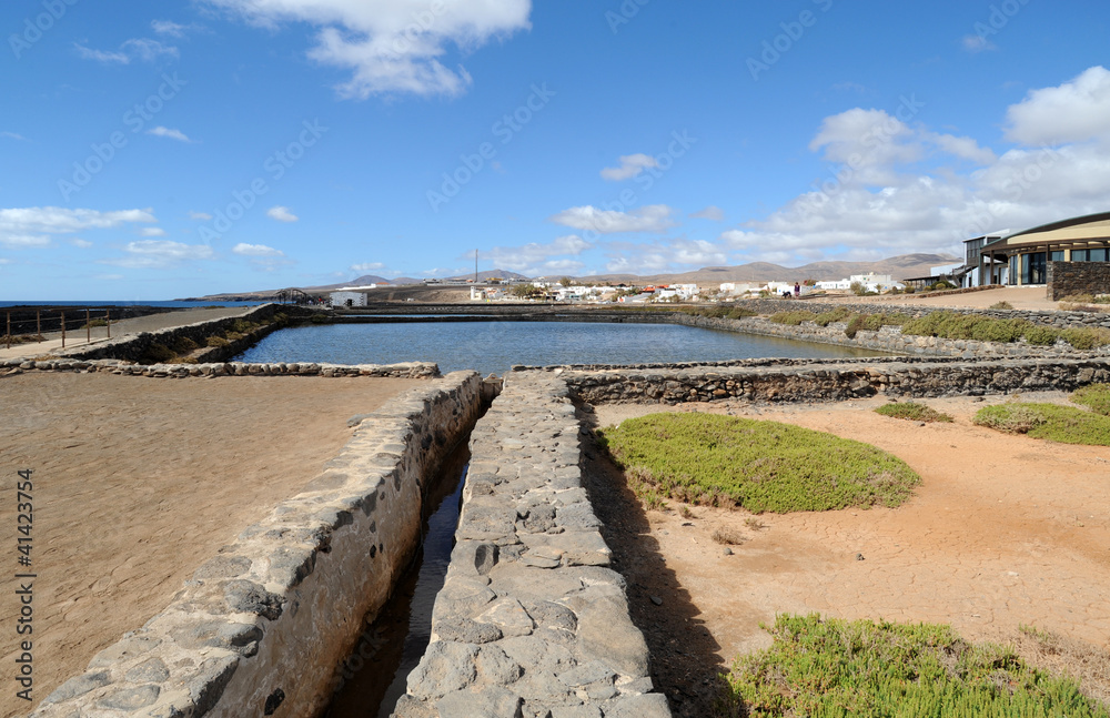 Bassin d'évaporation, Salinas del Carmen, île de Fuerteventura