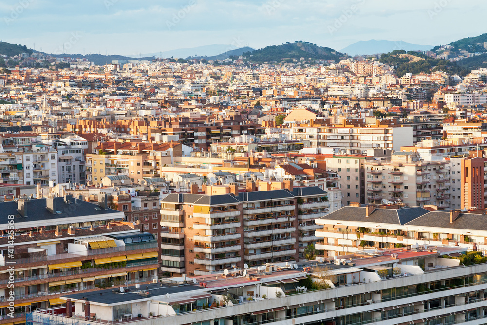 panorama of Barcelona city