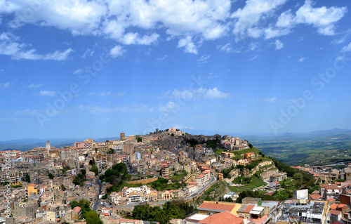 Panorama of the city of Enna, Sicily photo