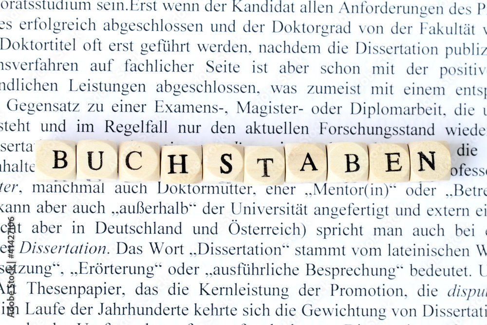 Fototapeta premium Buchstaben