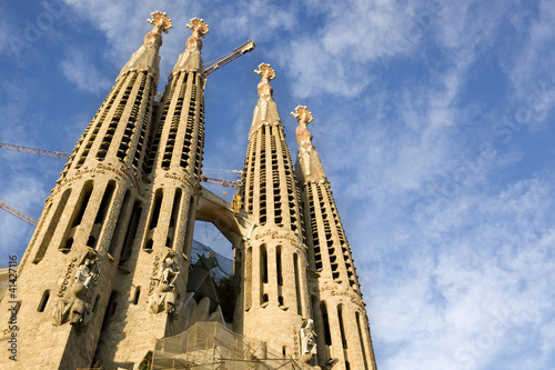 Sagrada Familia Passion façade horizontal view