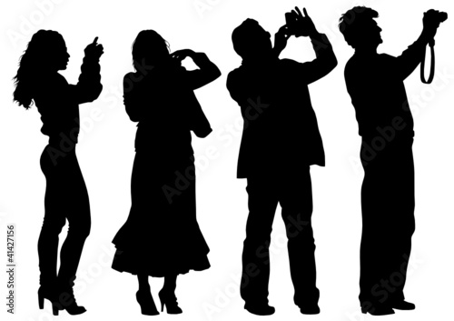 Photographer men and women tourist