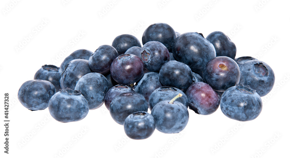 Heap of blueberries isolated on white Heap of blueberries isolated on white