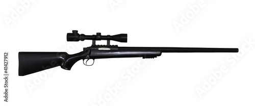 airgun rifle isolated with clipping path photo
