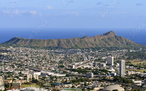 A view of Diamond Head, Oahu, Hawaii.