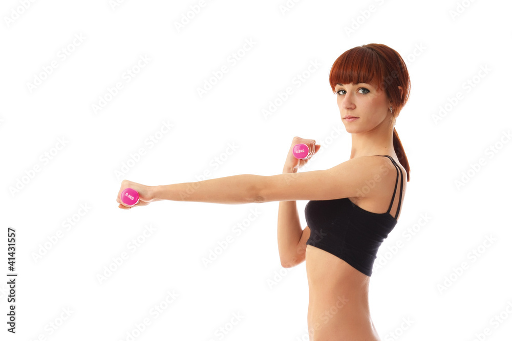 Young girl goes in for sports.