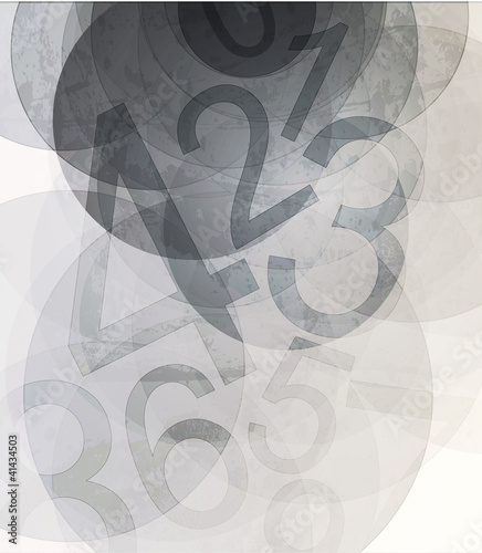 Compositions of colored number. abstract background