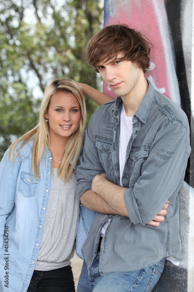 Fototapeta premium portrait of a boy and a girl