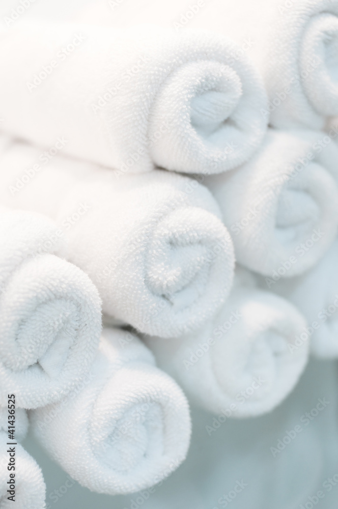 closeup of the bath towels