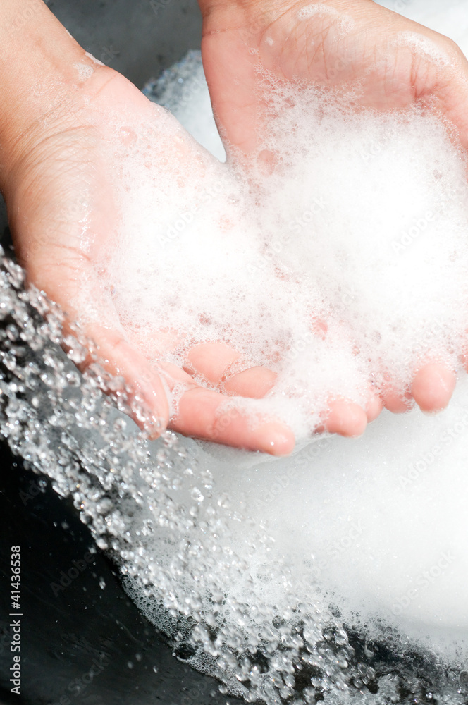 hand with soap