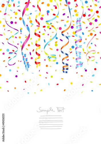 7 Streamer & Confetti Different Colors A4 Mix