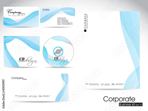 Professional corporate identity kit or business kit.