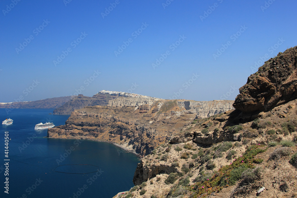 View on Santorini island