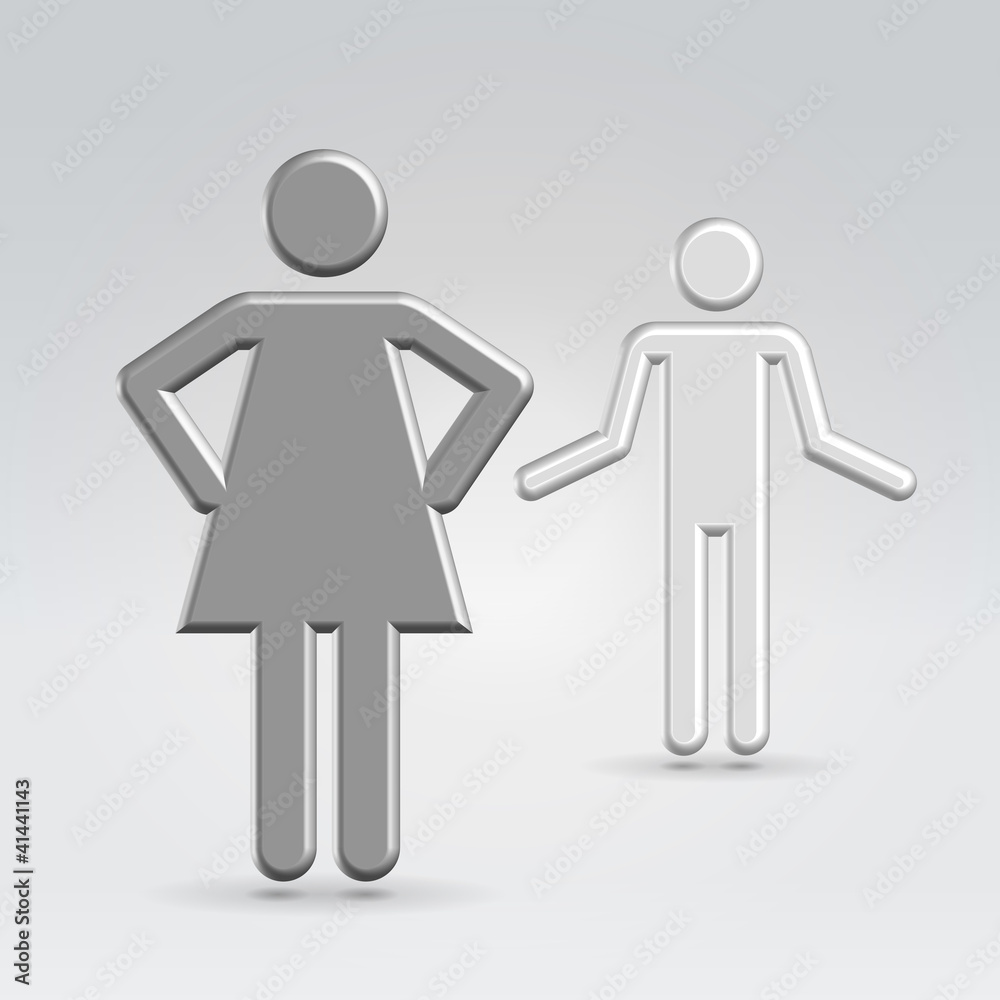 Conflict between man and woman concept Conflict between man and woman concept
