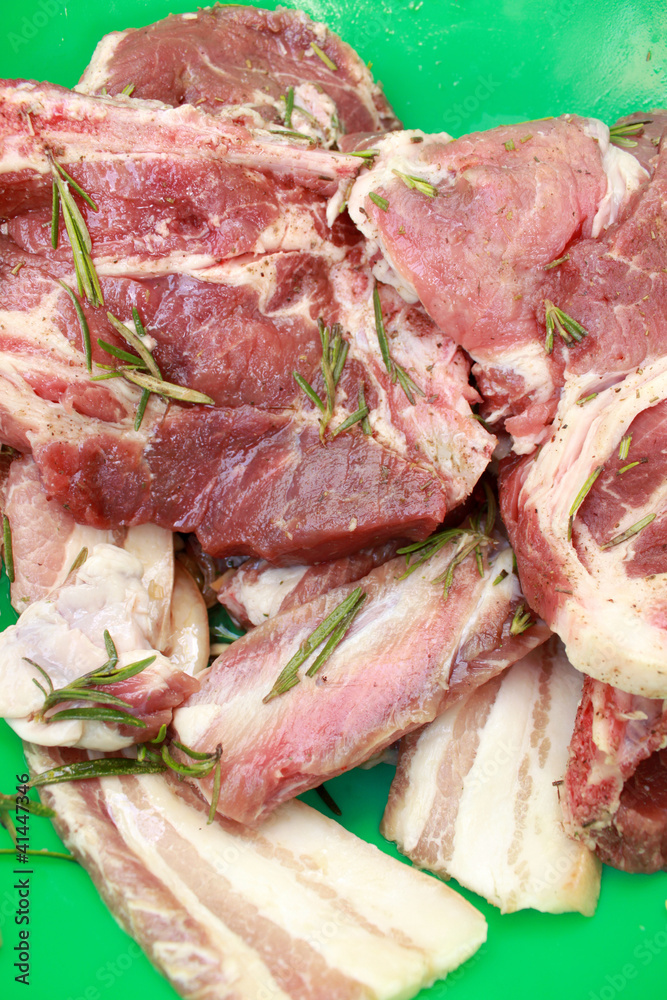 Fototapeta premium raw steaks