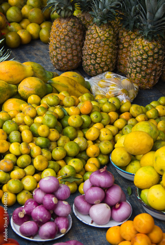 Vibrant fruit in outdoor market