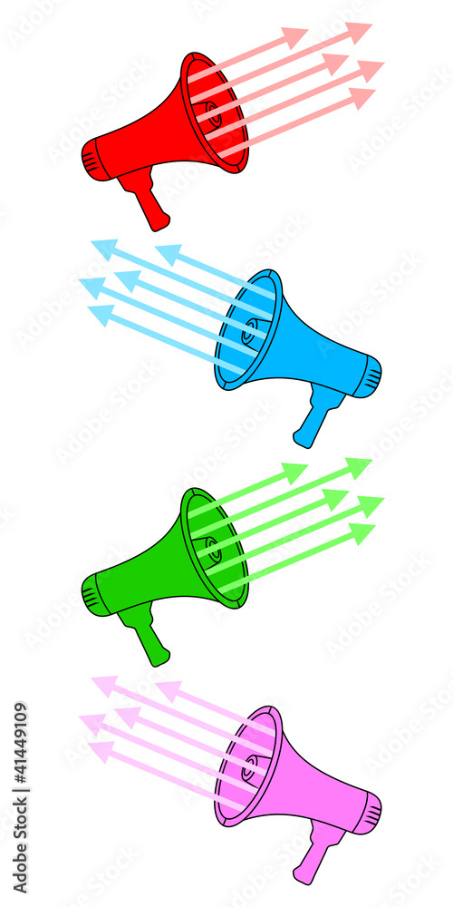 Obraz premium Color megaphone
