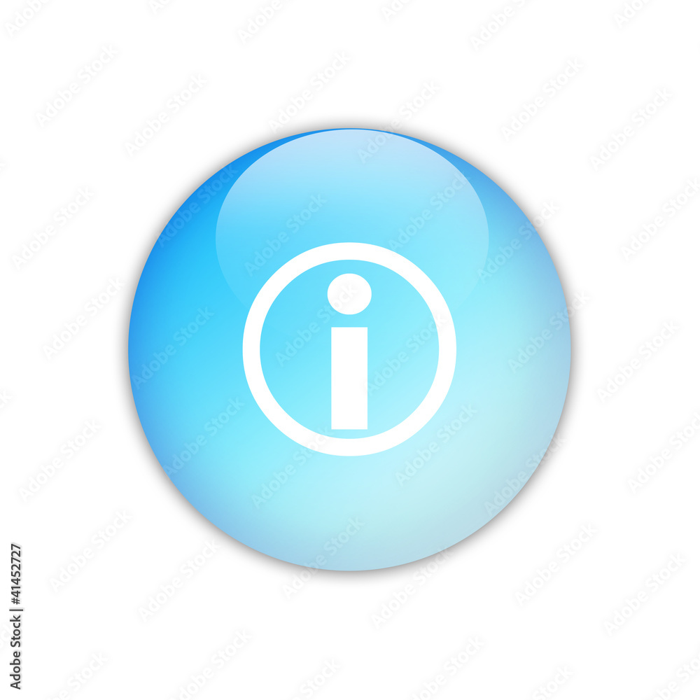 Gel Button Info hellblau Gel Button Info hellblau