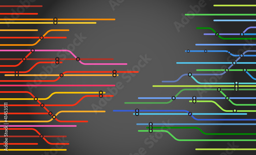 Abstract color metro scheme background