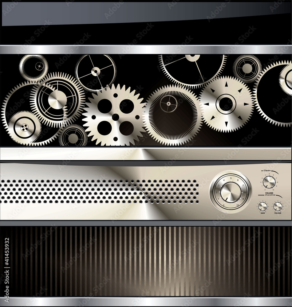 Obraz premium Abstract vector illustration - gears background