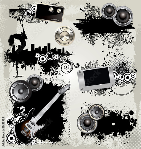 Abstract music background set